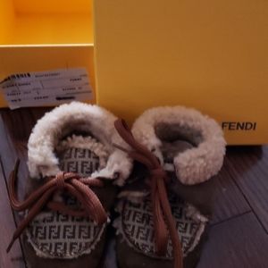 Fendi baby moccasins with box